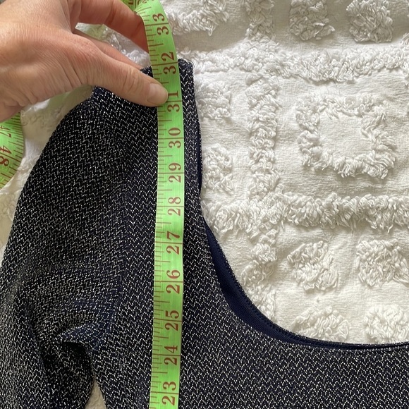 Free People Double Scoop Neck Metallic Skater Dress - Picture 14 of 15